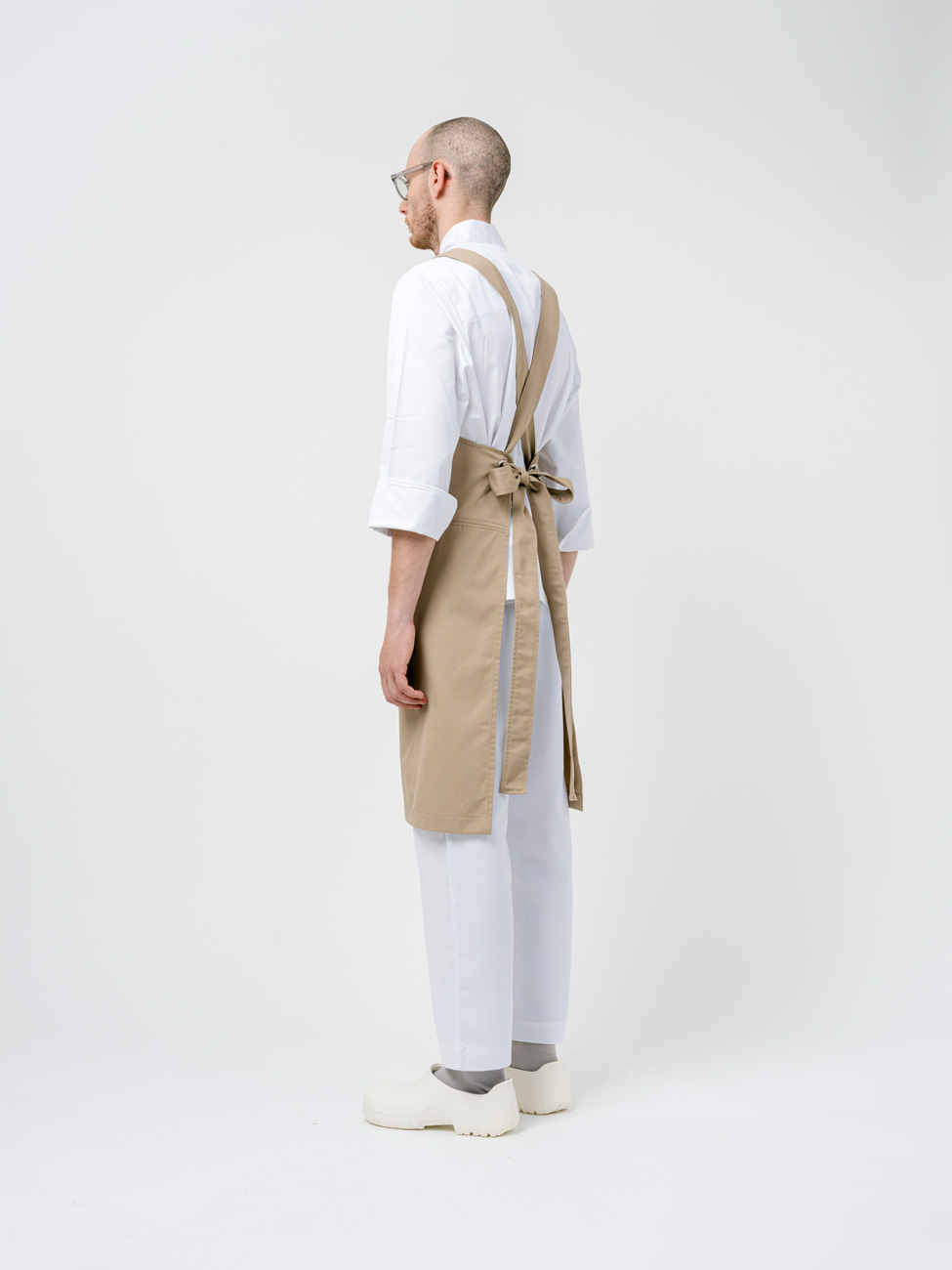 Bastidaforwork workwear uniforme design sustainable obu bib apron caramel 3
