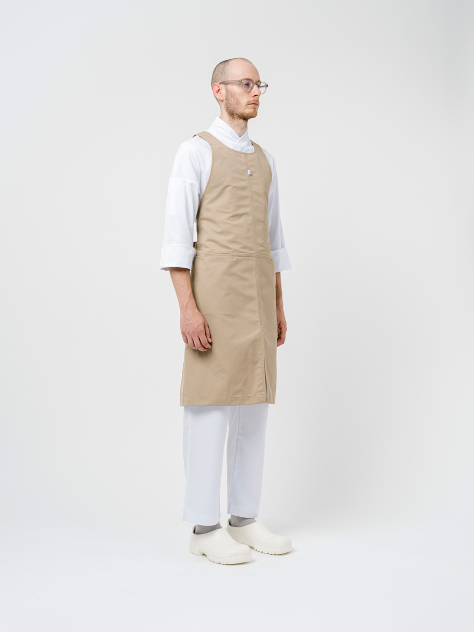 Bastidaforwork workwear uniforme design sustainable obu bib apron caramel 4