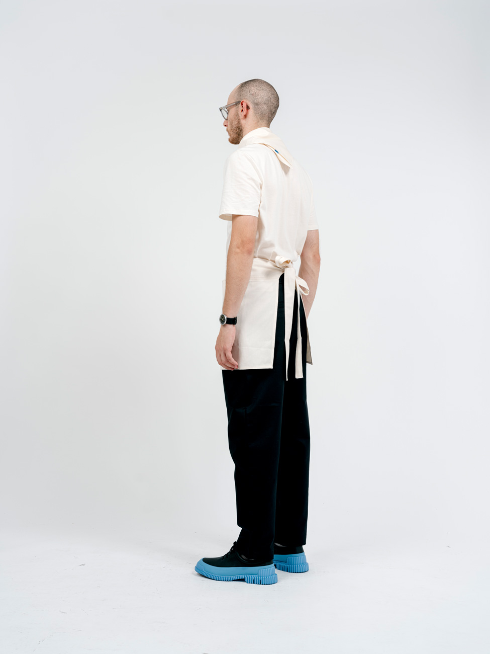 Bastidaforwork workwear uniforme design sustainable obu mini apron natural 2