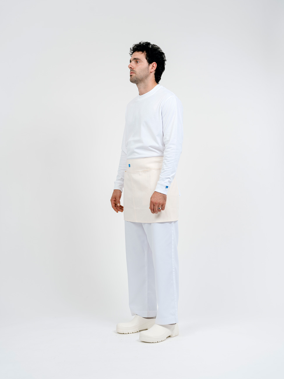 Bastidaforwork workwear uniforme design sustainable obu mini apron natural 3