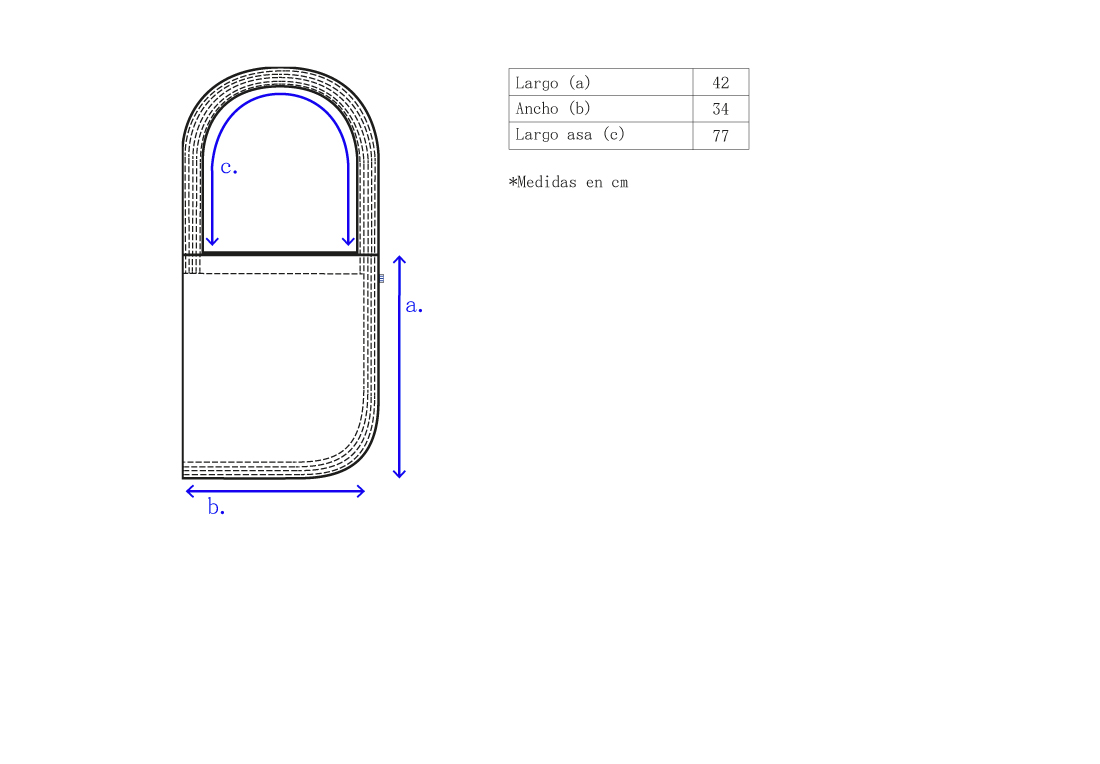 bastidaforwork measurments kobe bag uniform workwear 1