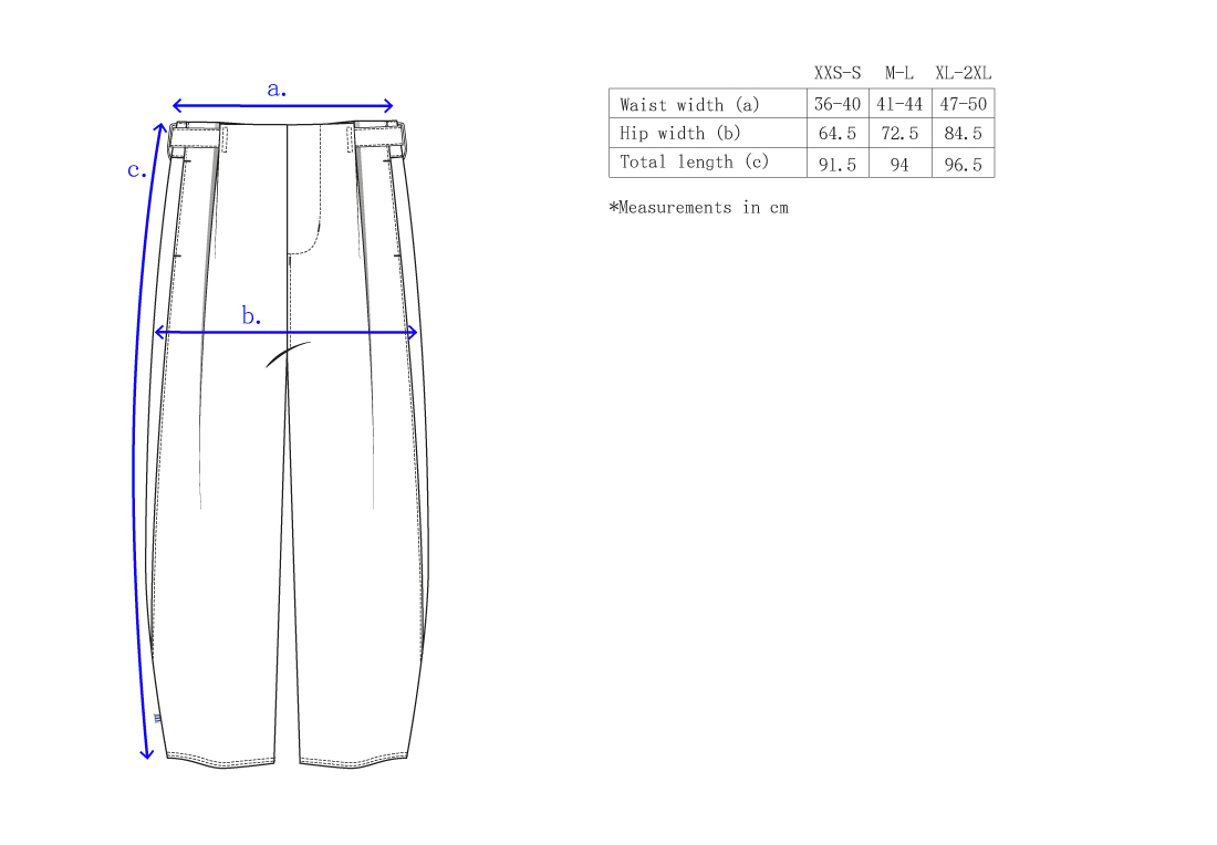 bastidaforwork measurments noto pant uniform workwear