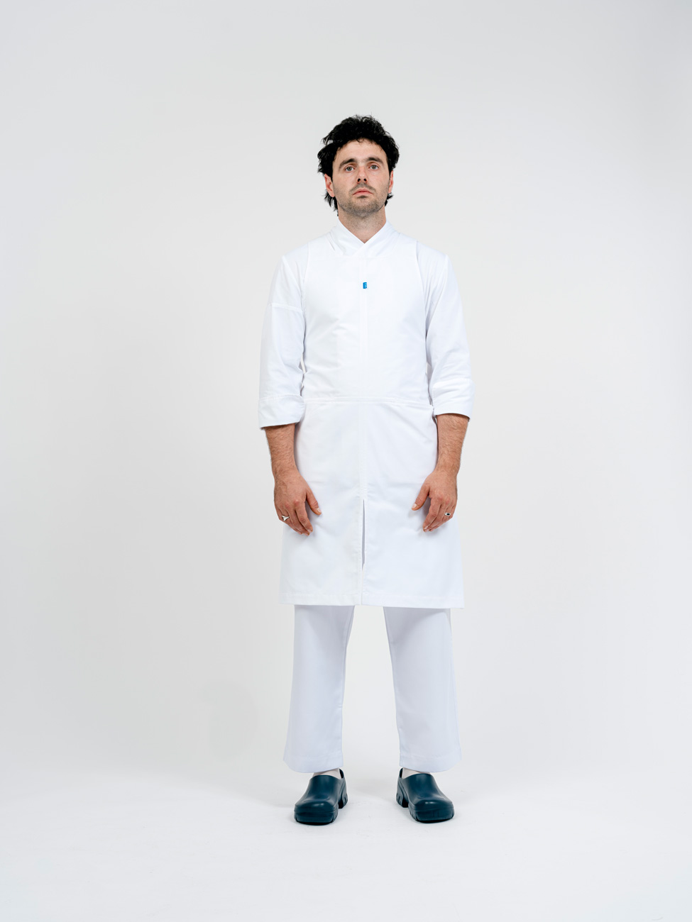 Bastidaforwork workwear uniforme design sustainable obu bib apron white 2