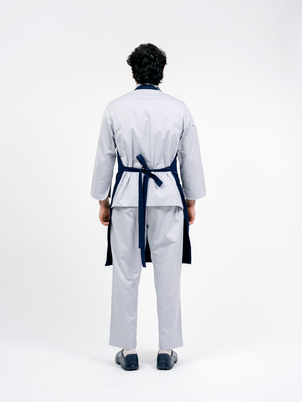 Bastidaforwork workwear uniforme design sustainable 2ways apron deep blue 4