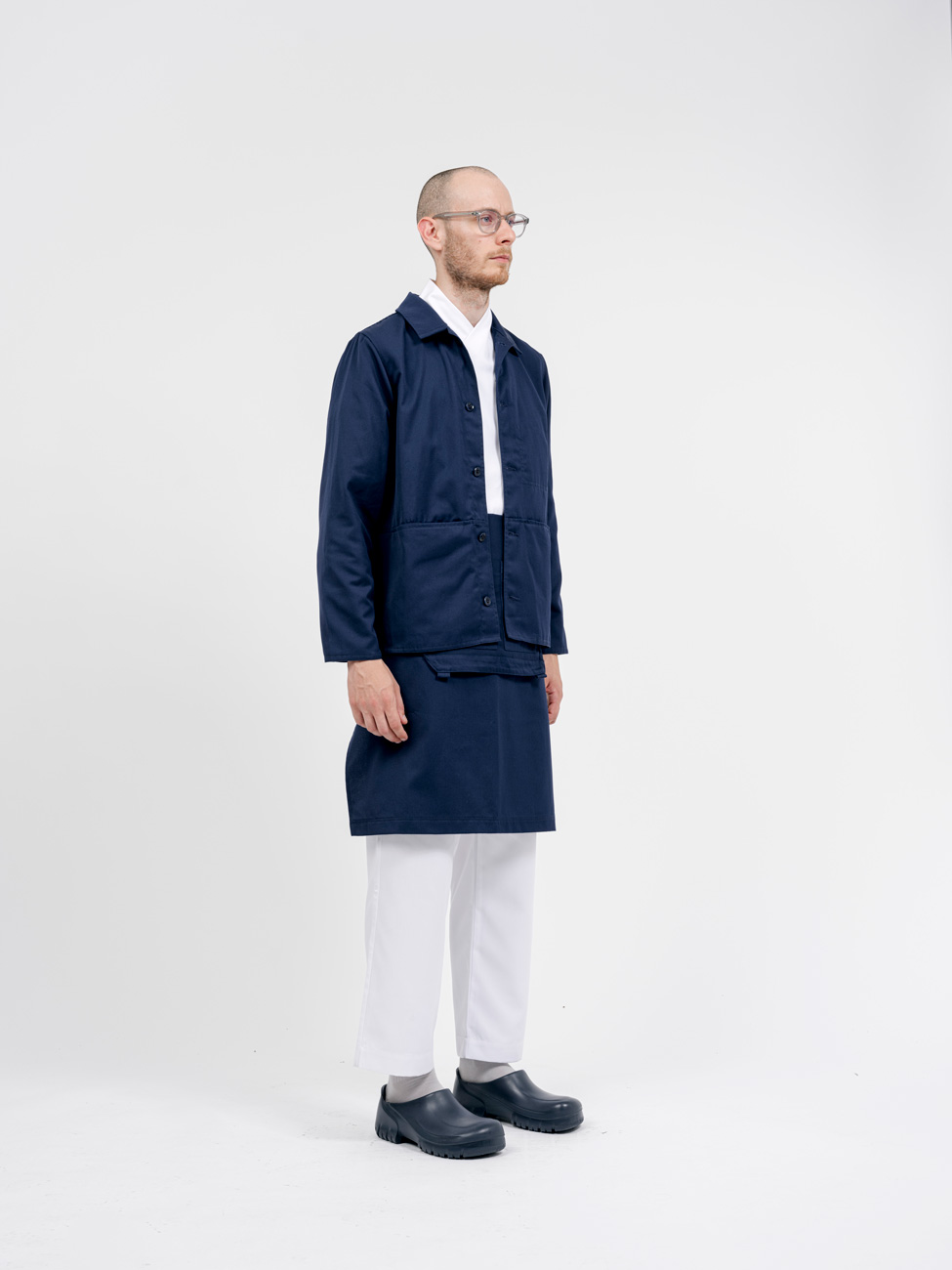 Bastidaforwork workwear uniforme design sustainable fuchu shirt deep blue 2