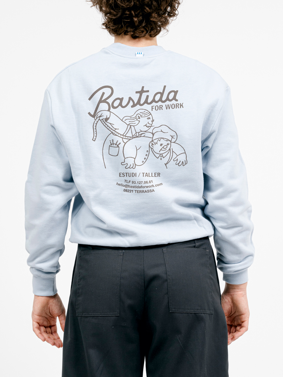bastida for work workwear uniforme sustainable koshu sweatshirt joan manel print 02