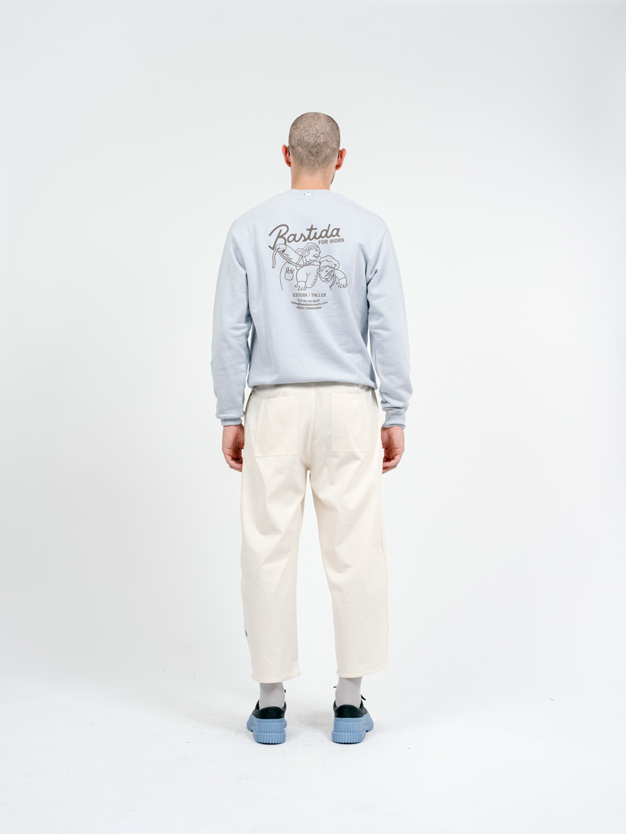 bastida for work workwear uniforme sustainable koshu sweatshirt joan manel print 06