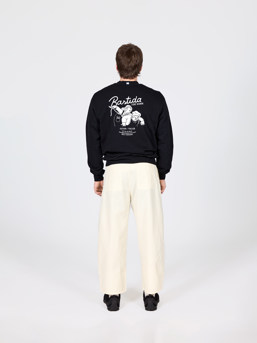 bastida for work workwear uniforme sustainable koshu sweatshirt joan manel print 07